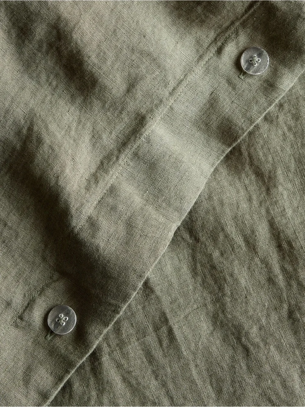 Quince European Linen Duvet Set in Dusty Olive King Size New in Dust Bag - Picture 5 of 5